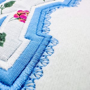 Lace Edge double layer applique Font Sports Block Alphabet Monogram kids girls machine embroidery designs many sizes 3 up to 6.3 inch BX