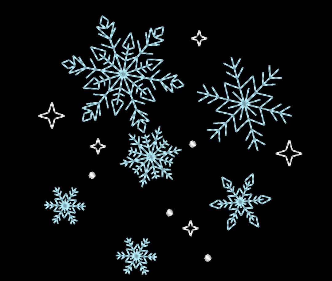 Light Table Snowflake Pattern Light 6 Snowflakes Separate Files Machine Embroidery Designs, Light ...