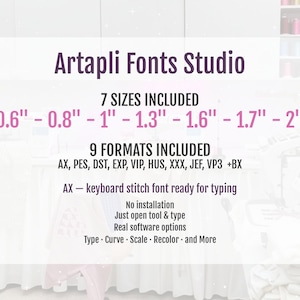 Tiny Chain FONT machine — Alphabet sizes (1)