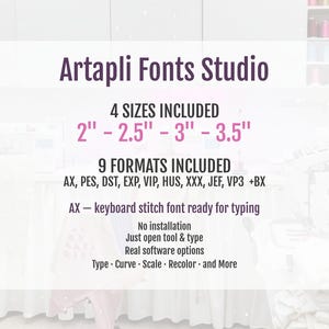 Cute Fringed Font Emilia — Alphabet sizes (1)