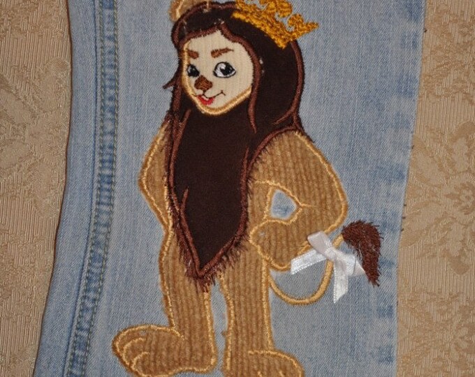 Cowardly Lion - The Wonderful Wizard of Oz, children fairy tales machine embroidery applique designs for hoop 5x7, 6x10 INSTANT DOWNLOAD