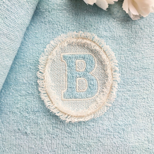 Beautiful Monogram fringed oval shape embossed initial letters A-Z machine embroidery designs for hoop 4x4 wedding birthday personalize gift