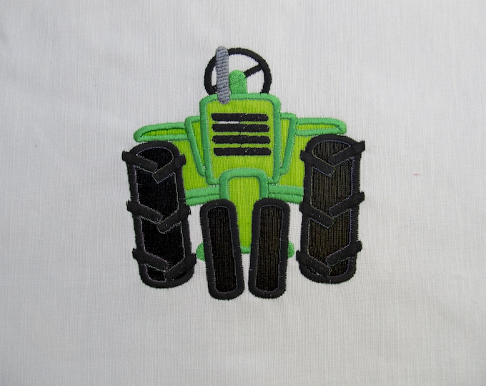 Tractor front embroidery applique design 4x4, 5x7 and 610