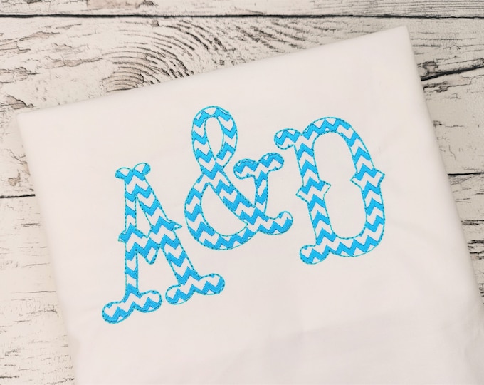 Chevron RIC RAC Western Font light sketch outline machine embroidery designs whole alphabet A-Z and numbers zig zag ricrac font monogram, BX