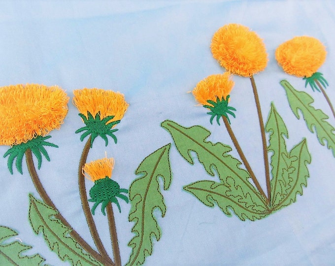 Dandelion SET of 5 designs machine embroidery designs for hoop 4x4 and 5x7, awesome dandelion fringed fluffy flower blossom in the hoop ITH