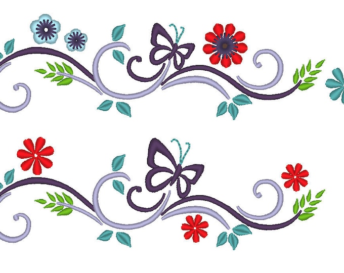 floral, frame, Font Frame, Decoration, Personalisation - machine embroidery designs, download - for 4x4, 5x7, 6x10