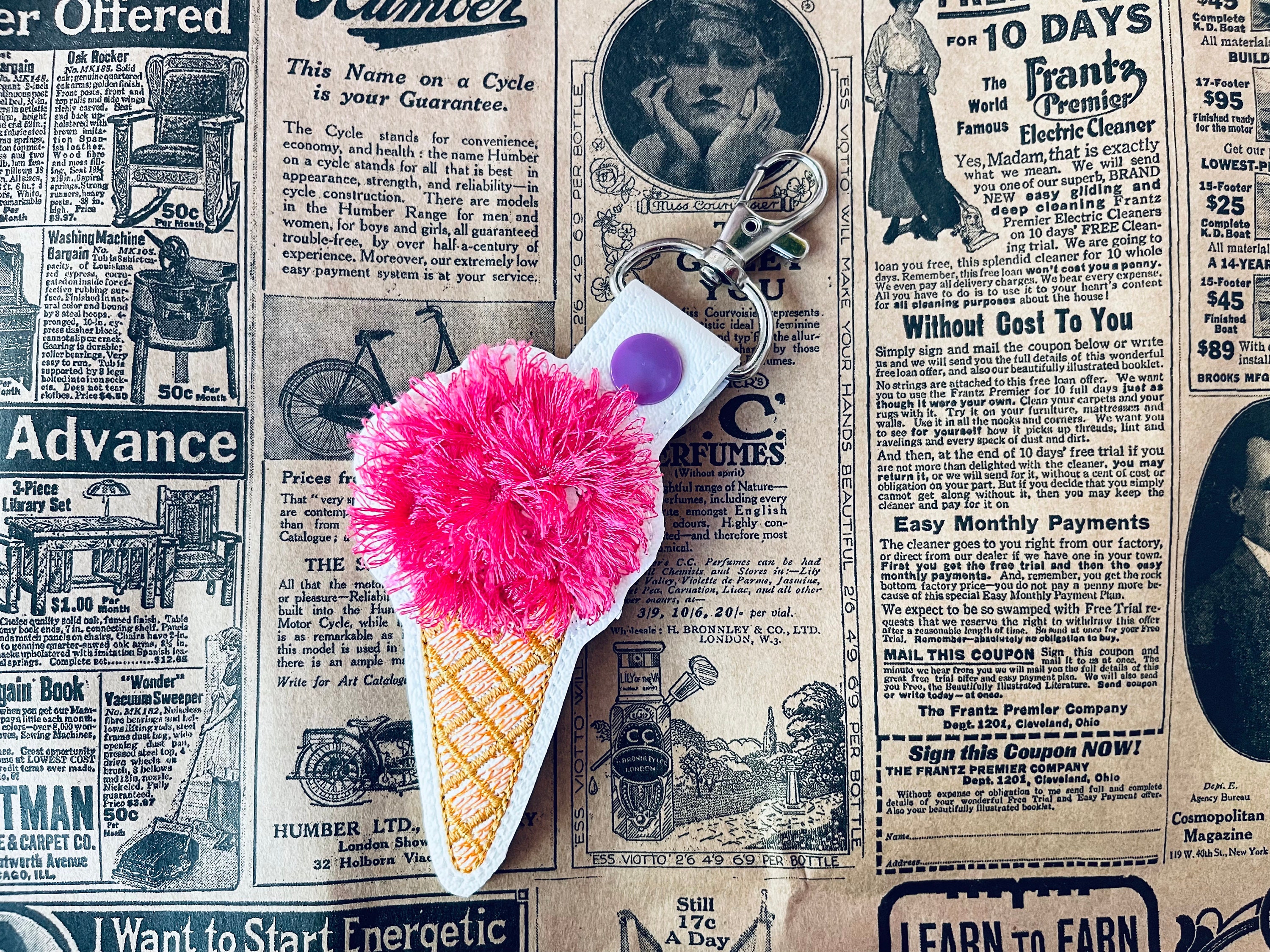 ice Cream keychain, keychain ice cream