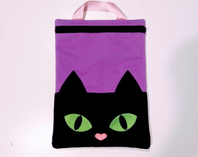 Cat zip bag, Envelope ITH, Pocket, ITH, bag, zip bag, In The Hoop Machine Embroidery designs In-The-Hoop 5x7 6x10 8x8 8x12