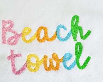 Fill stitch handwritten Font alphabet letters kids baby name monogram machine embroidery designs script bold font sizes 1.3 up to 3.5 inches