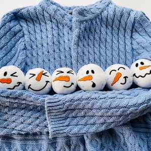 Snowball for playing snow fight SET of 6 ITH In The Hoop Machine Embroidery designs in one step super simply ITH Christmas kids plushie ball