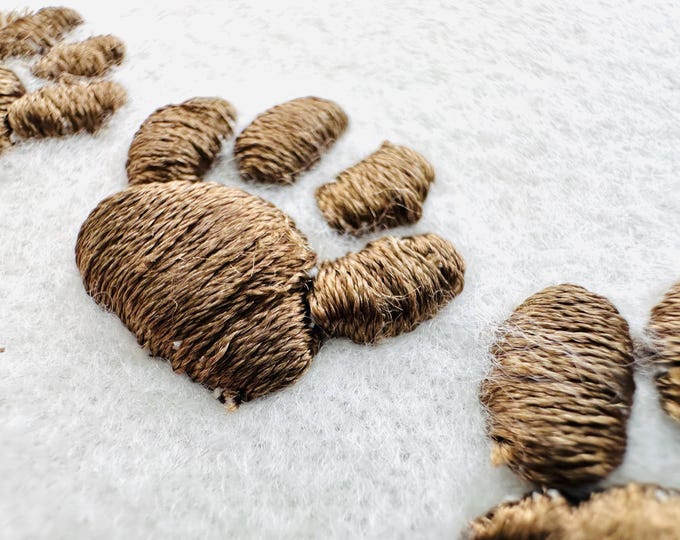 Puff Paw Embroidery mini add on mini machine embroidery designs 3D raised Cute Paw pet 0.6 0.8 1 inch
