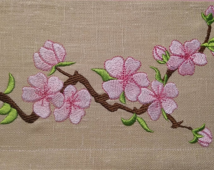 Cherry Blossom Sakura flowers machine embroidery designs SET iridescent 2 Color awesome flower collection assorted sizes hoop 4x4 and 5x7