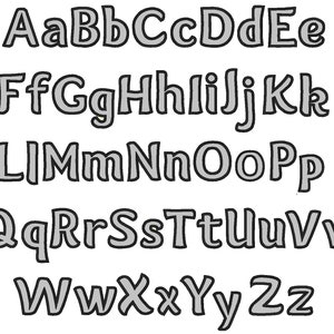 Monogram applique Font machine embroidery applique designs monogram alphabet letters sizes from 1.5 2, 2.5, 3, 4, 4.5 inches BX included! image 7