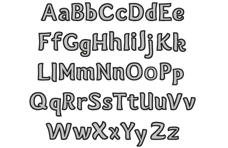 Monogram applique Font machine embroidery applique designs monogram alphabet letters sizes from 1.5 2, 2.5, 3, 4, 4.5 inches BX included! image 7