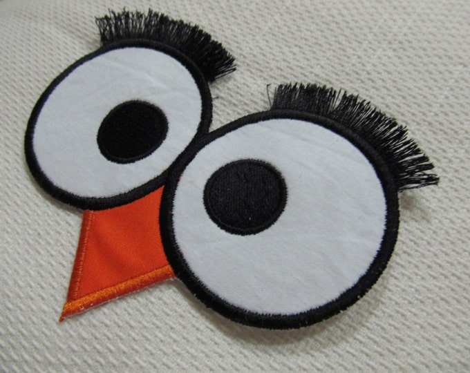 Owl eyes and fluffy lashes - machine applique embroidery designs - 4x4, 5x7 INSTANT DOWNLOAD