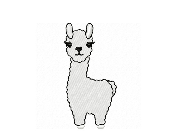 Lama, llama no drama, little llama fill stitch machine embroidery designs in mini sizes 2, 2.5 and 3 inches little animal alpaca boy kids