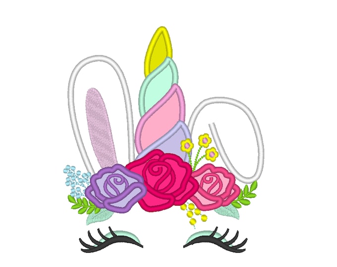 Unibunny Easter Embroidery Designs, Artapli, Easter Bunny unicorn Embroidery Designs Unicorn Bunny asssorted sizes 4x4, 5x7, 6x10, 8x8