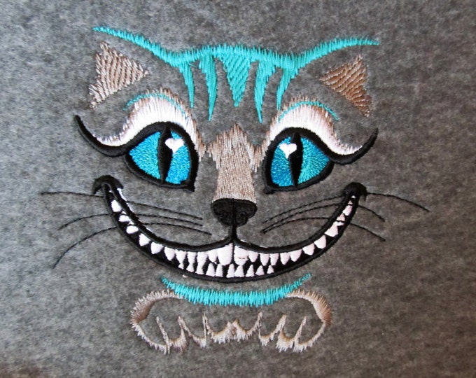 Awesome Cheshire cat embroidery designs - machine embroidery design 4x4 and 5x7 for Wonderland teaparty projects