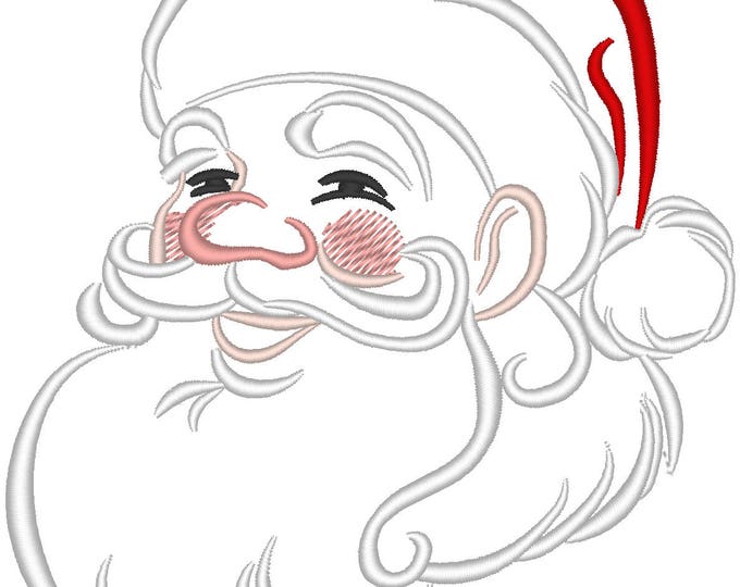 Old fashioned awesome Santa unique new quality good embroidery design Santa sizes 4x4, 5x7 and 6x10