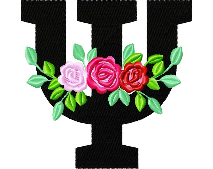 Fraternities & sororities Floral Greek Letter PSI roses rose flowers machine embroidery designs from 2″ up to 5″ INSTANT DOWNLOAD