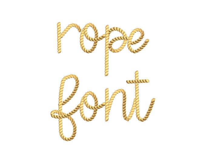 Mini Thin Rope stitch FONT Cowboy lasso textured Alphabet Monogram Machine Embroidery Designs handwritten script sizes 0.9 up to 2.1 inch BX