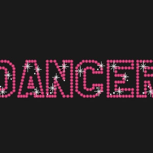 May include: The word "DANGER" spelled out in pink, with each letter made up of small pink circles. Each circle has a small white star inside.
