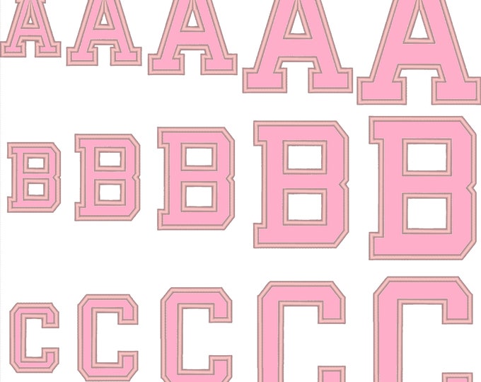 Varsity FONT Athletic Sport High School Team Players machine embroidery designs sport alphabet letters BX font  applique