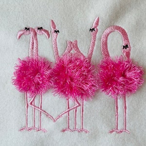 Flamingo Font Entire alphabet Fringed fluffy chenille flamingos machine embroidery designs flamingo for hoop 4x4 and 5x7  fringe fur flamingos ABC by Artapli embroidery format BX PES HUS JEF EXP DST VIP VP3 XXX instant download