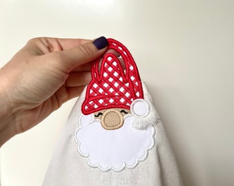 Christmas gnomes 2 types Gnome towel topper hanging hole ITH In The Hoop machine embroidery designs ITH project sweet home cute gift idea