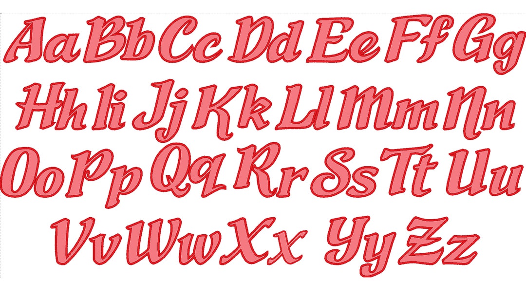 Monogram Applique Font Machine Embroidery Applique Designs - Etsy