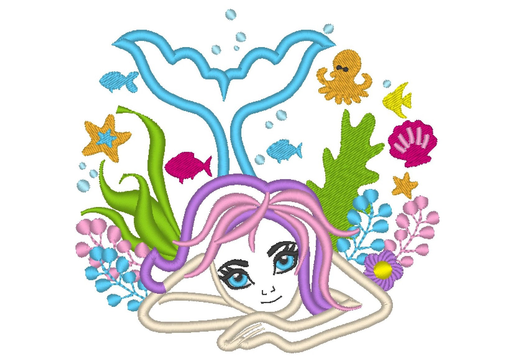 Mermaid applique embroidery designs mermaid Embroidery, designs for