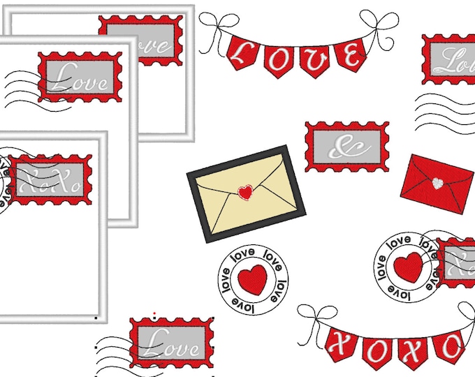 Compose perfect Valentine Day Love messages -  machine embroidery designs, multiple sizes
