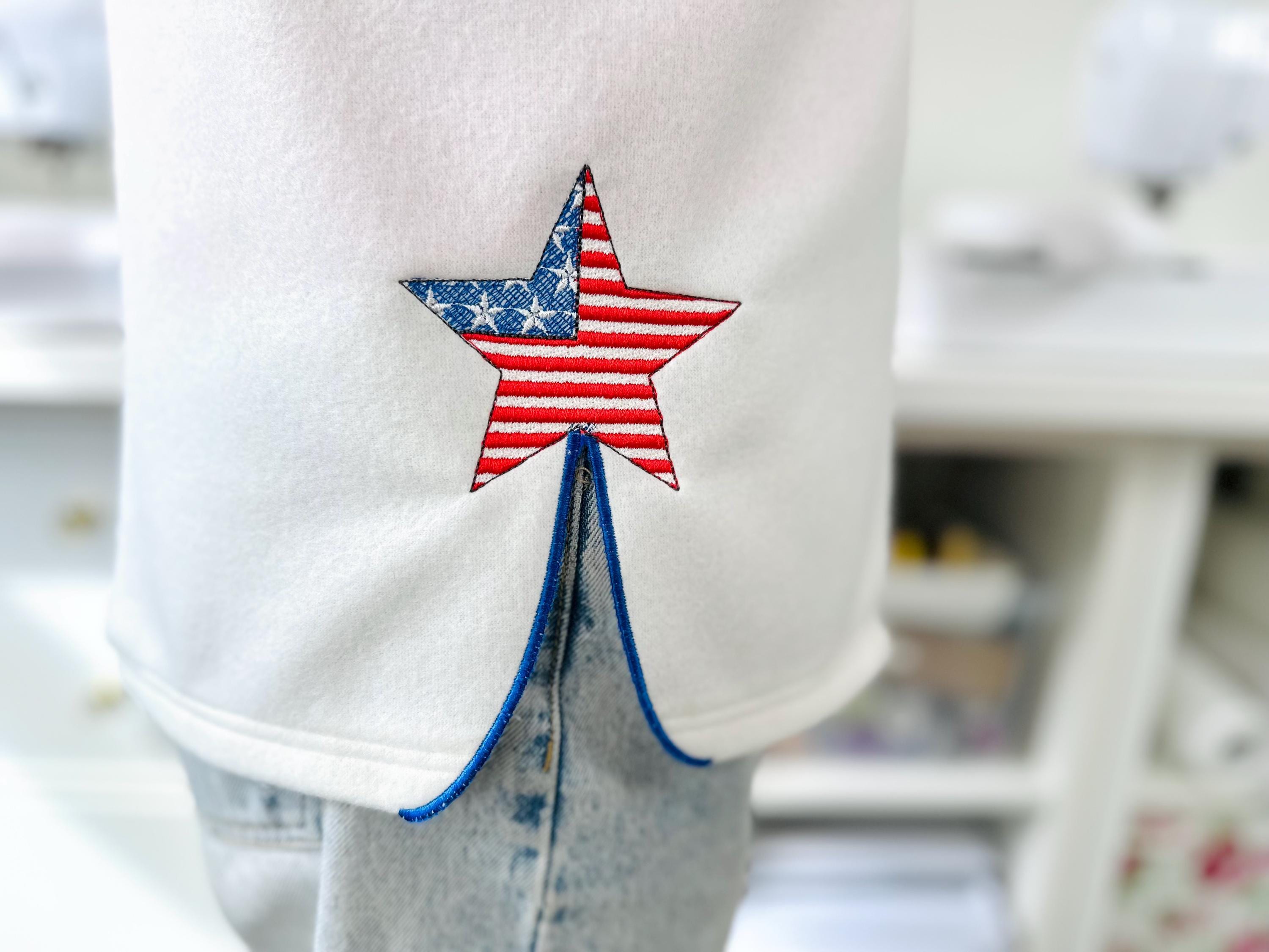 Patriotic Star split side seam cutout side bow machine