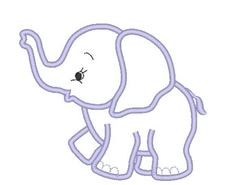 Little Elephant machine embroidery applique designs assorted sizes INSTANT DOWNLOAD  Machine Embroidery Designs, for  hoop 4x4, 5x7