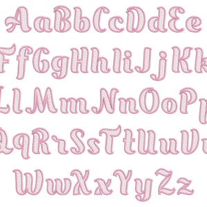 Delicate Lace Font alfabeto completo A-Z monograma FSL Chica de encaje independiente letras de encaje femeninas diseños de bordado de máquinas en tamaños variados