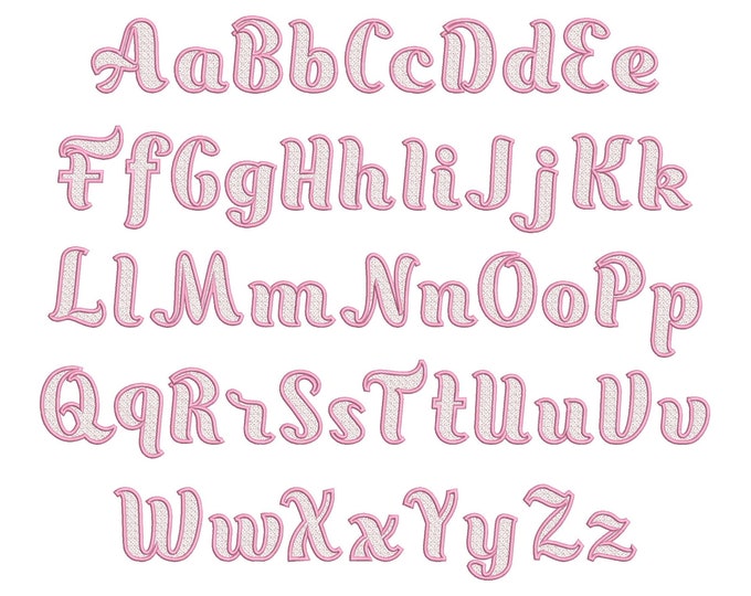 Delicate Lace Font whole alphabet A-Z monogram FSL Freestanding lace girl girly lacy letters machine embroidery designs in assorted sizes