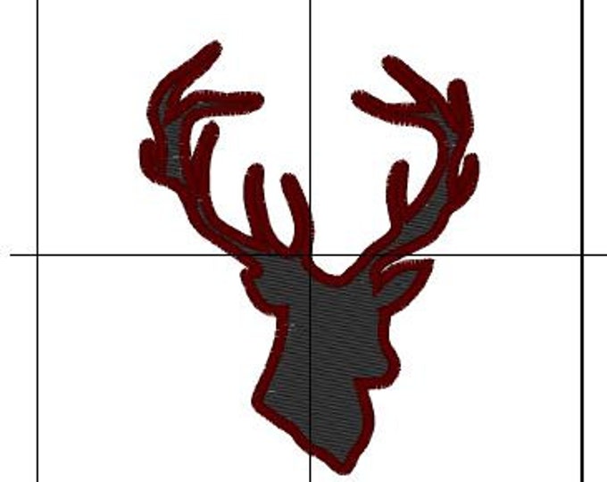 Buck - machine embroidery applique and filled designs - INSTANT DOWNLOAD, for hoop 4x4 and 5x7
