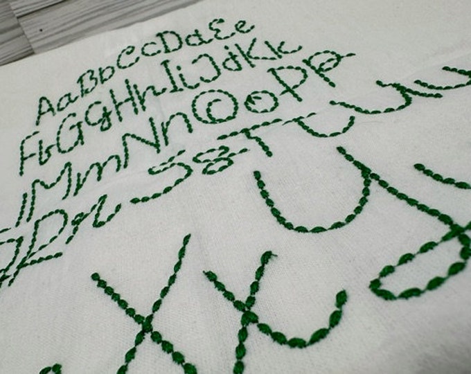 Must have Hand stitch effect FONT machine embroidery designs in assorted sizes mini alphabet letters baby monogram kids name seed stitch BX