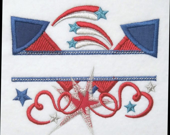 Firecracker split embroidery 5x7 multiple sizes embroidery machine designs