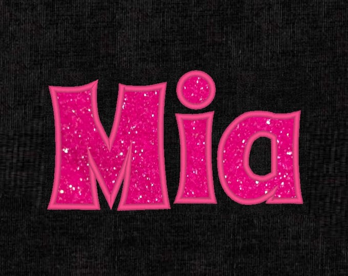Monogram Applique Font machine embroidery designs Spicy alphabet size 1.5 to 4.1 inch lowercase uppercase letters and punctuation BX incl