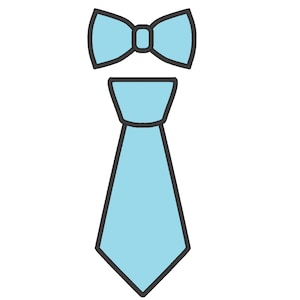 Necktie tie and Bowtie tie Boys Applique Machine Embroidery Designs set 2 types for embroidery hoop 4x4 and 5x7