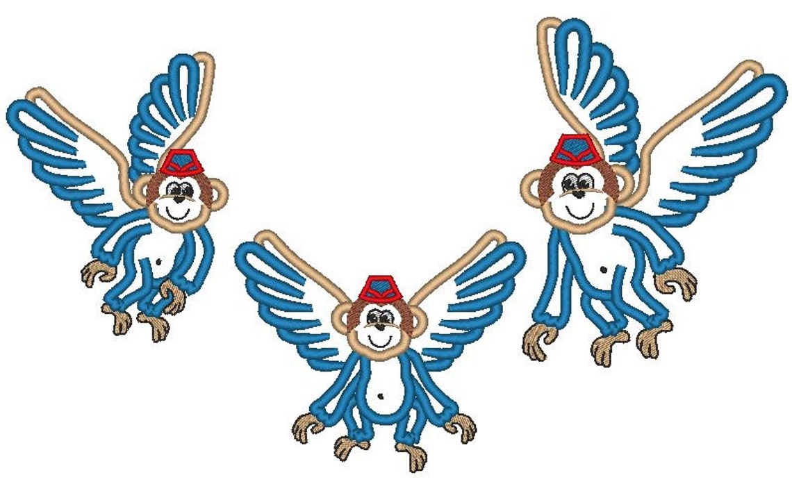 Winged Monkeys Flying Monkeys Single Files 3 Types the Etsy