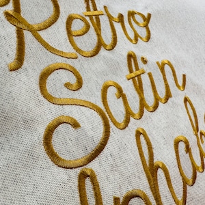 Baby Satin Stitch letra manuscrita alfabeto Script letras bebé monograma nombre máquina diseños de bordado tamaños variados 1 hasta 2.8 pulgadas BX