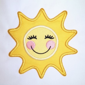 Zon, zon stoffen, zomer machineborduurwerk stoffen ontwerp INSTANT DOWNLOAD Machineborduurontwerpen 4 x 4, 5 x 7, 6 x 10