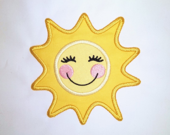 Sunshine,  Sun applique, Summer Machine Embroidery Applique design INSTANT DOWNLOAD  Machine Embroidery Designs  4x4, 5x7, 6x10