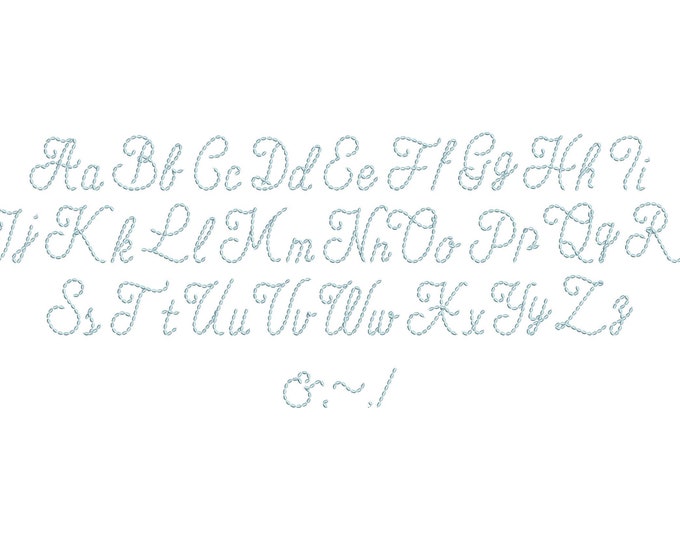 Hand-stitched look FONT machine embroidery designs in assorted mini sizes alphabet letters, playful kids baby name monogram, BX included