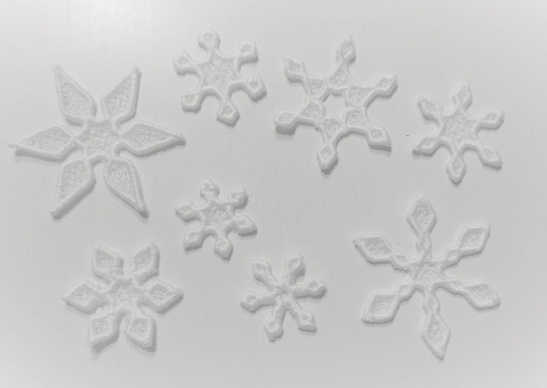 Mini and Micro Snowflake Freestanding Lace Embroidery Designs, Assorted ...
