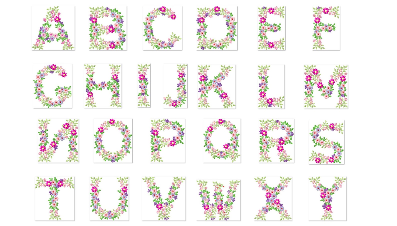 Country Monogram Country Floral Whole Entire Alphabet Garden Flag Monogram Liberty ...