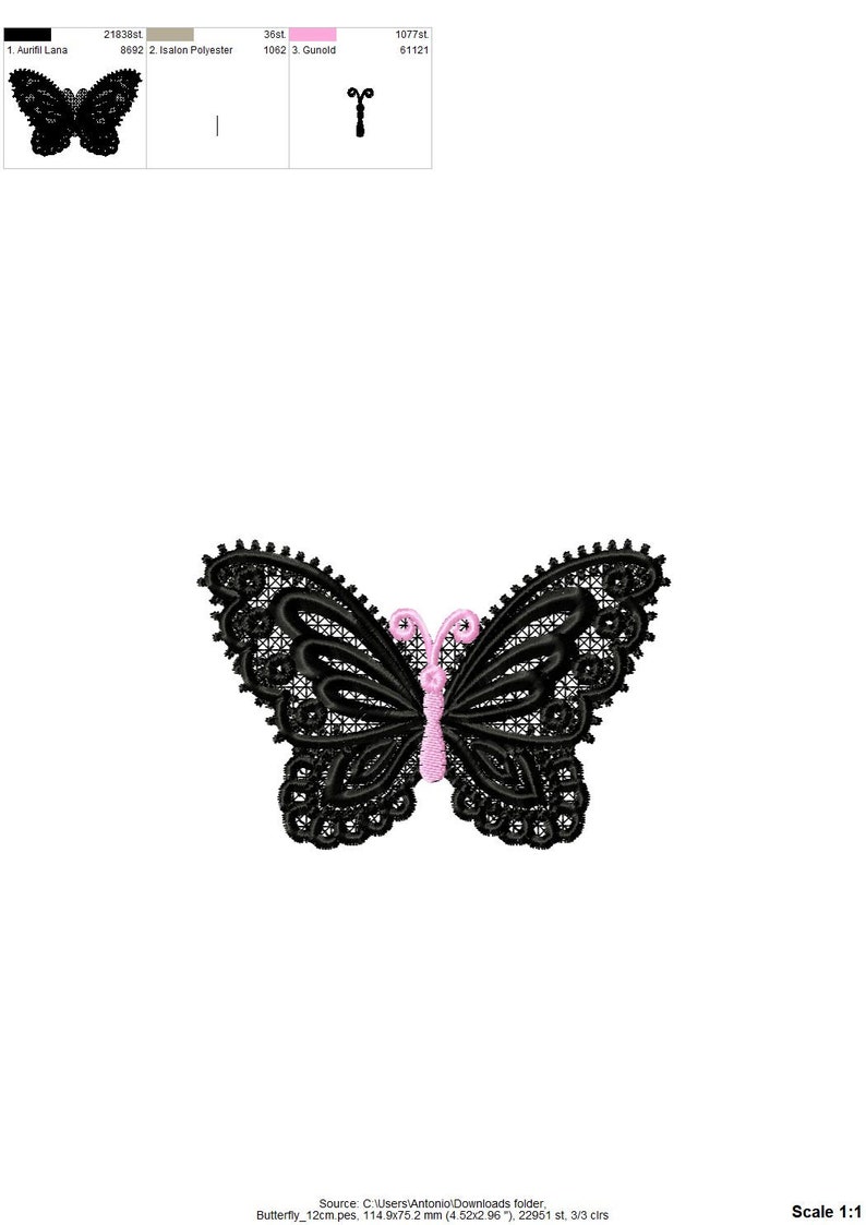 Butterfly Dimensional FSL Freestanding Lace Machine Embroidery Designs ...