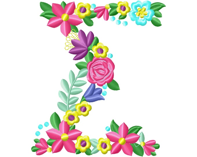 Fraternities & sororities Floral Greek font letter SIGMA, machine embroidery designs 3.5 4 5 6 7 in. INSTANT DOWNLOAD